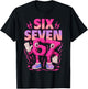 Pink 6 7 Six Seven Meme Girl Kids T-Shirt - T-Shirt | Black