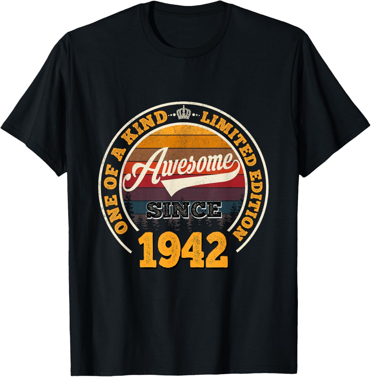 84th Birthday Gift Awesome Since 1942 84 Years Old T-Shirt - T-Shirt | Black
