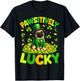 Pawsitively Lucky Pug Leprechaun St Patricks Day Dog Pet T-Shirt - T-Shirt | Black