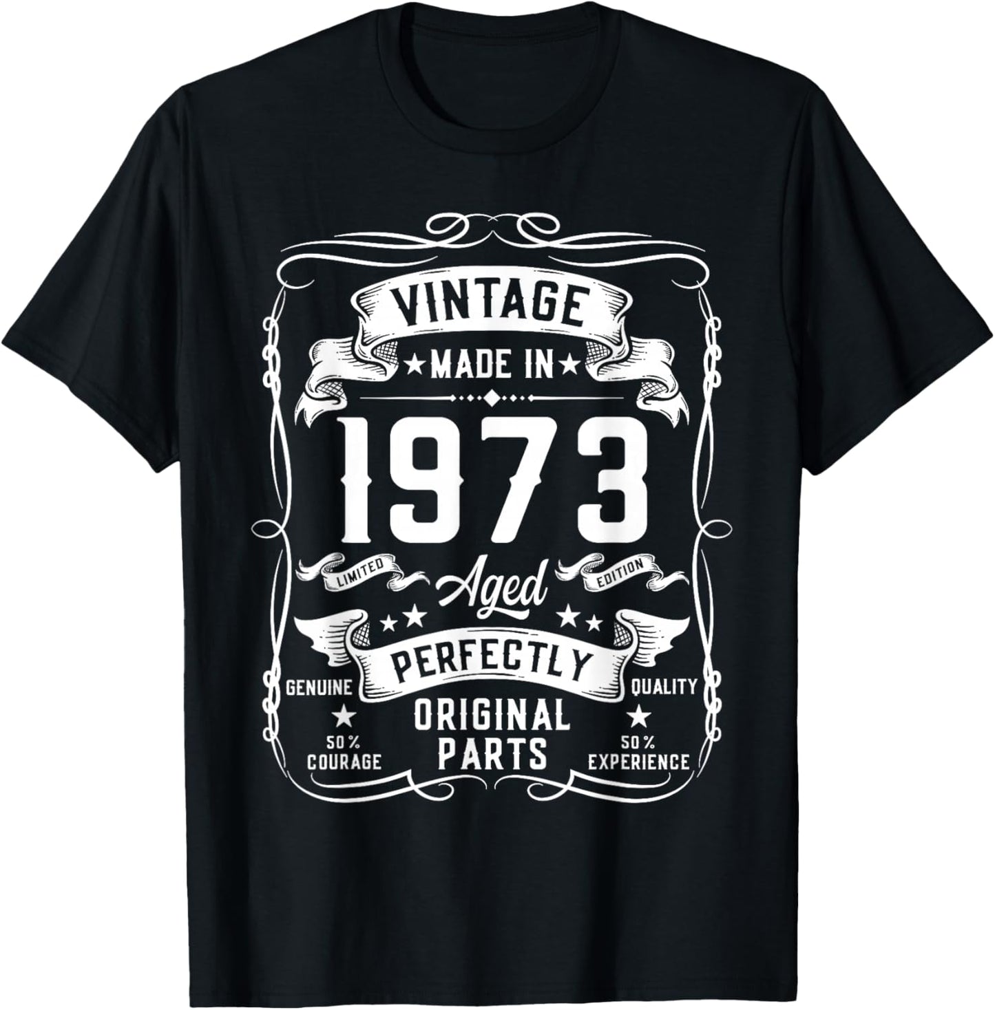 Vintage 1973 53yr 53rd Birthday Gifts 53 Years Old T-Shirt - T-Shirt | Black