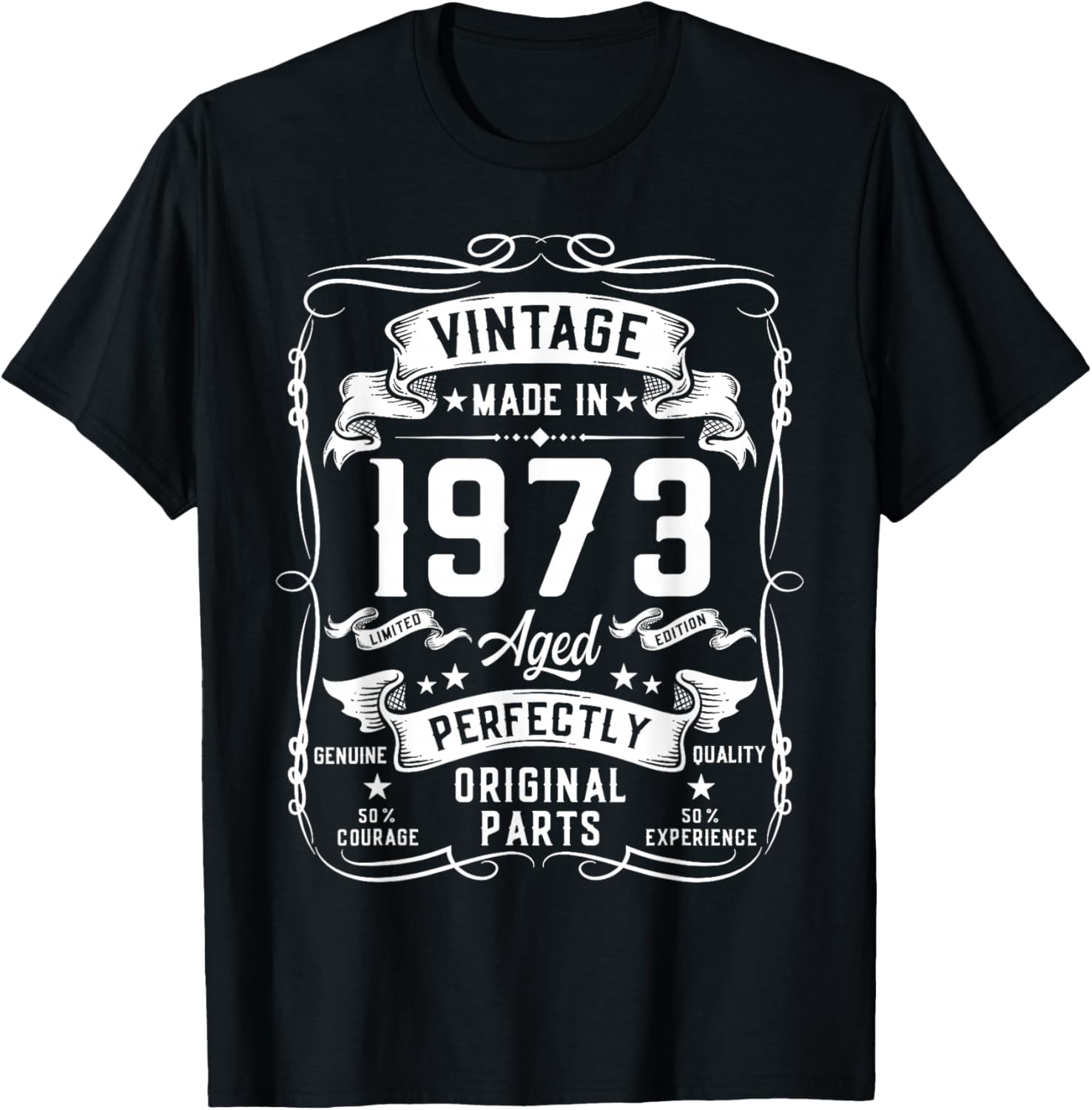 Vintage 1973 53yr 53rd Birthday Gifts 53 Years Old T-Shirt - T-Shirt | Black