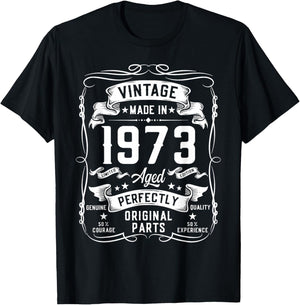 Vintage 1973 53yr 53rd Birthday Gifts 53 Years Old T-Shirt - T-Shirt | Black