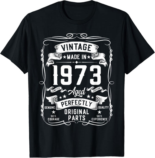 Vintage 1973 53yr 53rd Birthday Gifts 53 Years Old T-Shirt - T-Shirt | Black