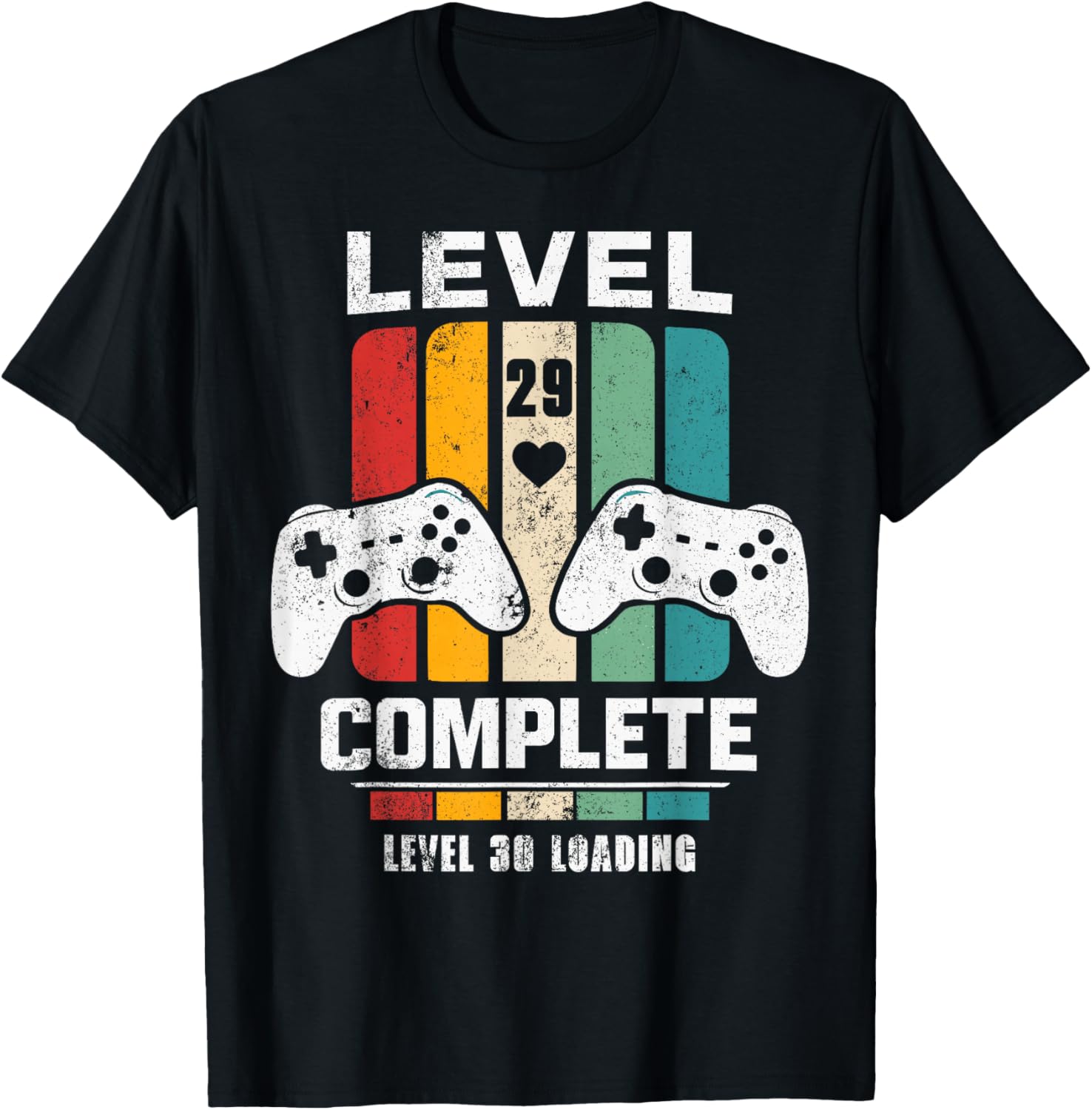 Vintage 29th Wedding Anniversary Him Her Level 29 Complete T-Shirt - T-Shirt | Black