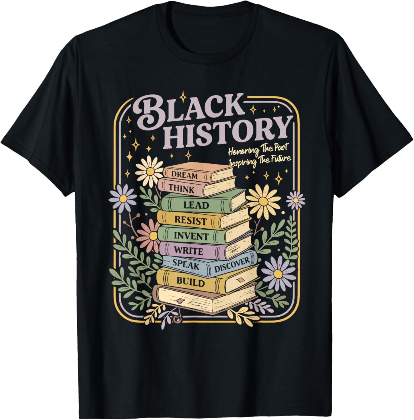 Black History Month Books Retro Black African Teacher Women T-Shirt - T-Shirt | Black