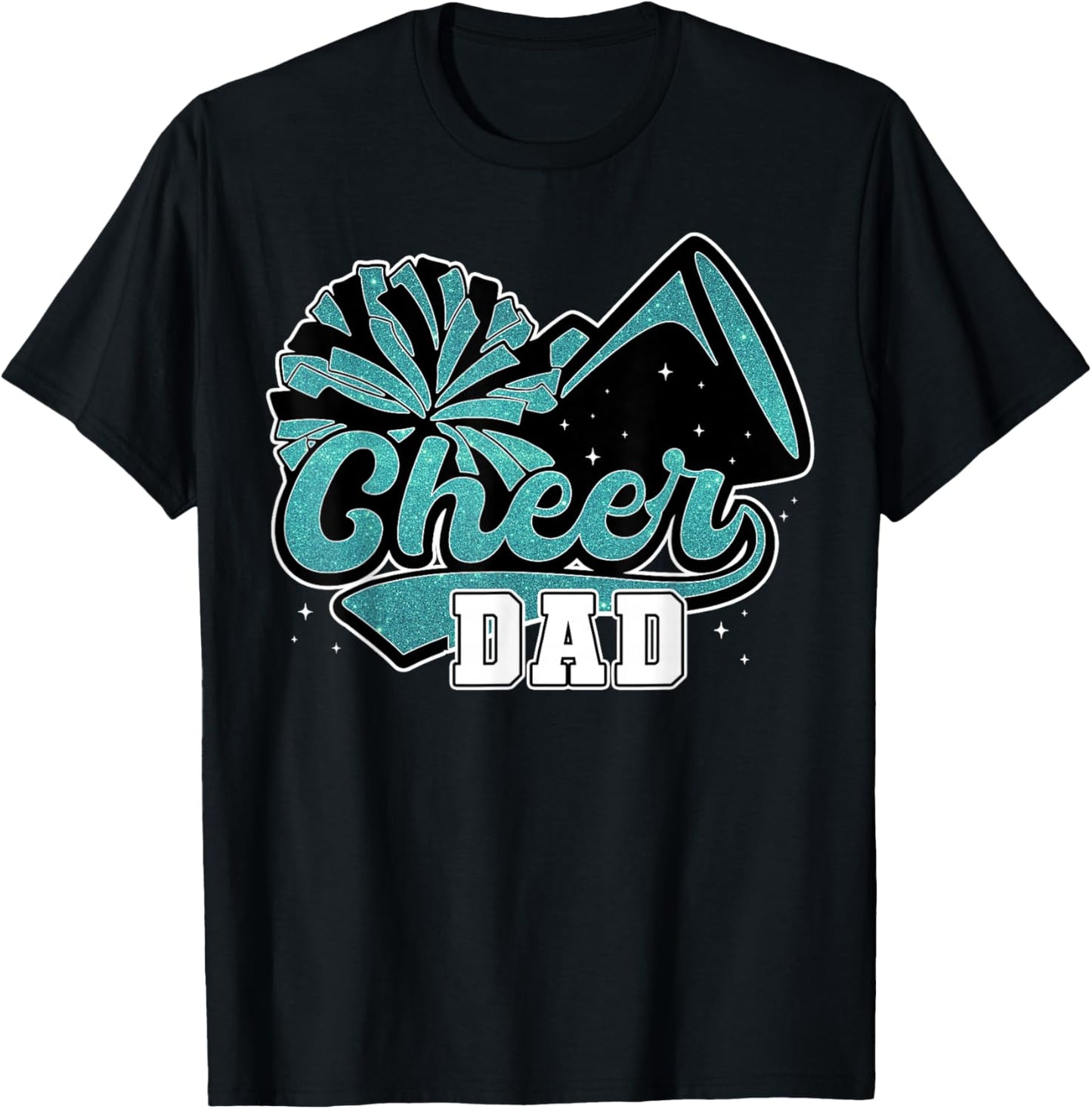Proud Cheer Dad My Favorite Cheerleader Calls Me Daddy Men T-Shirt - T-Shirt | Black