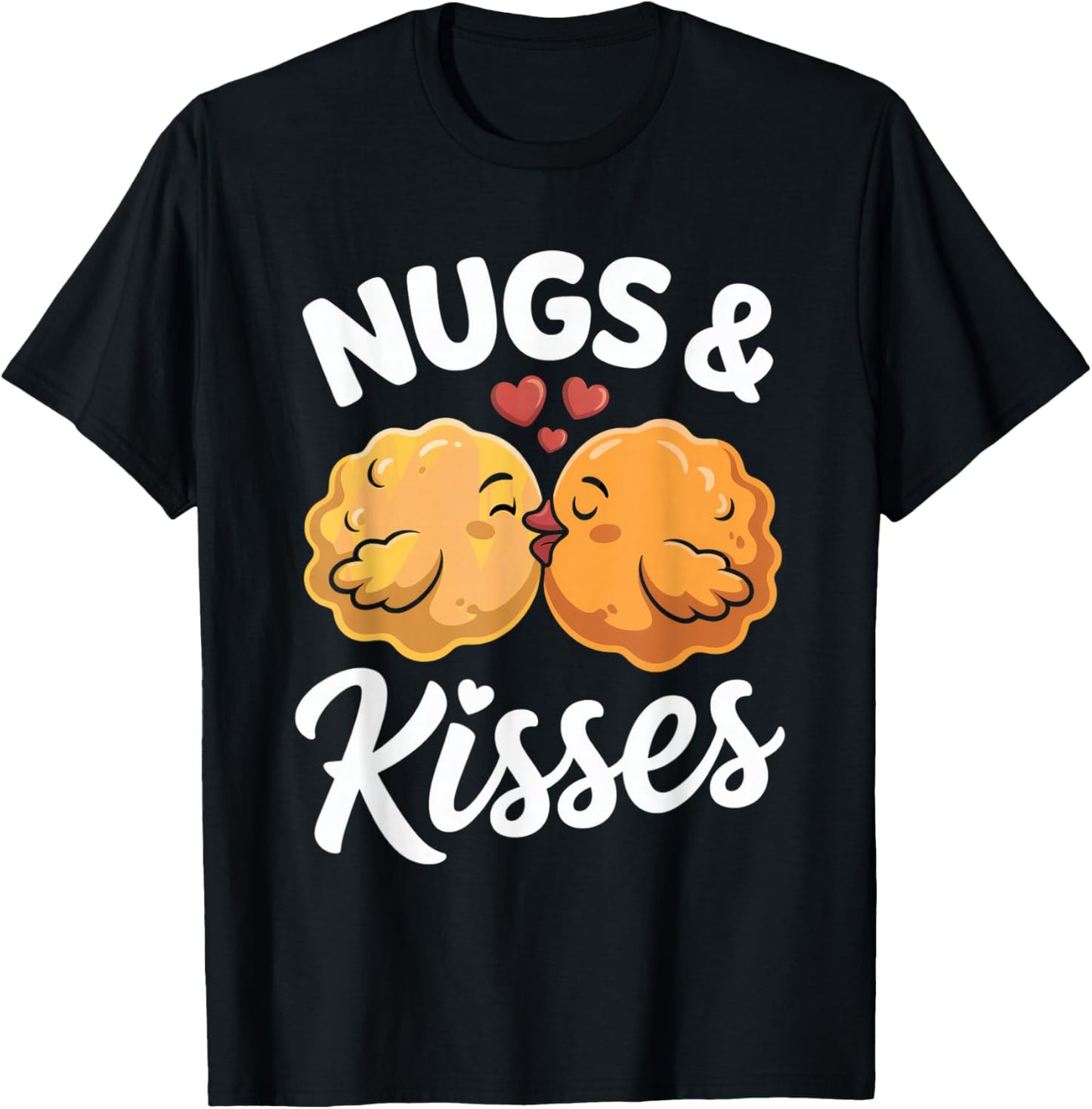 Chicken Nuggets Loves Chicken Chicken Nugget Valentines Day T-Shirt - T-Shirt | Black