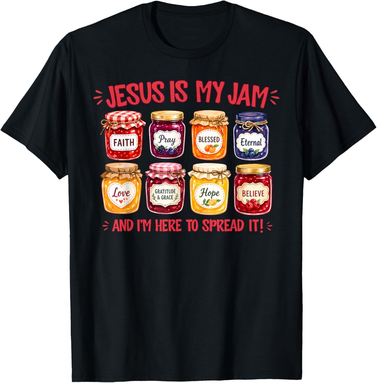 Jesus is My Jam Christian Faith Religious Bible Men Women T-Shirt - T-Shirt | Black