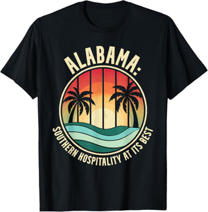 Alabama USA State American United States America T-Shirt - T-Shirt | Black