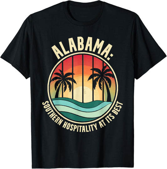 Alabama USA State American United States America T-Shirt - T-Shirt | Black
