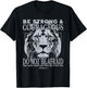 Be Strong and Courageous Lion Faith Art Joshua 1:9 Christian T-Shirt - T-Shirt | Black