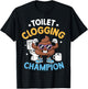 Toilet Clogging Champion Funny Sarcastic T-Shirt - T-Shirt | Black