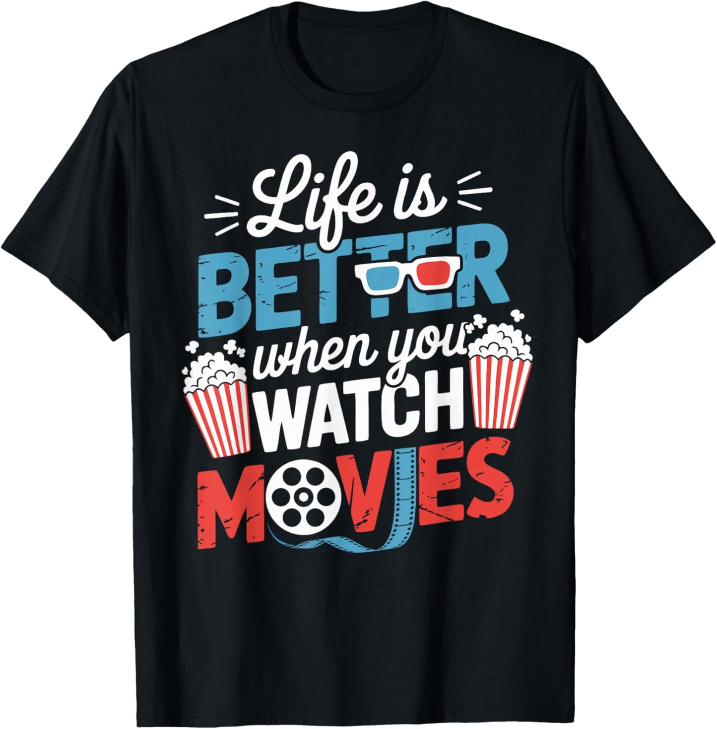 Movie Lover Film Theater Cinema T-Shirt - T-Shirt | Black