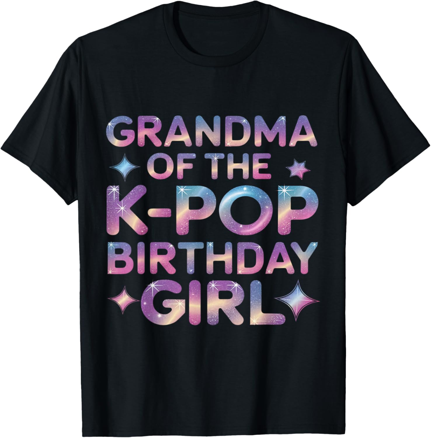 Grandma of The K-Pop Birthday Girl K Pop Birthday T-Shirt - T-Shirt | Black