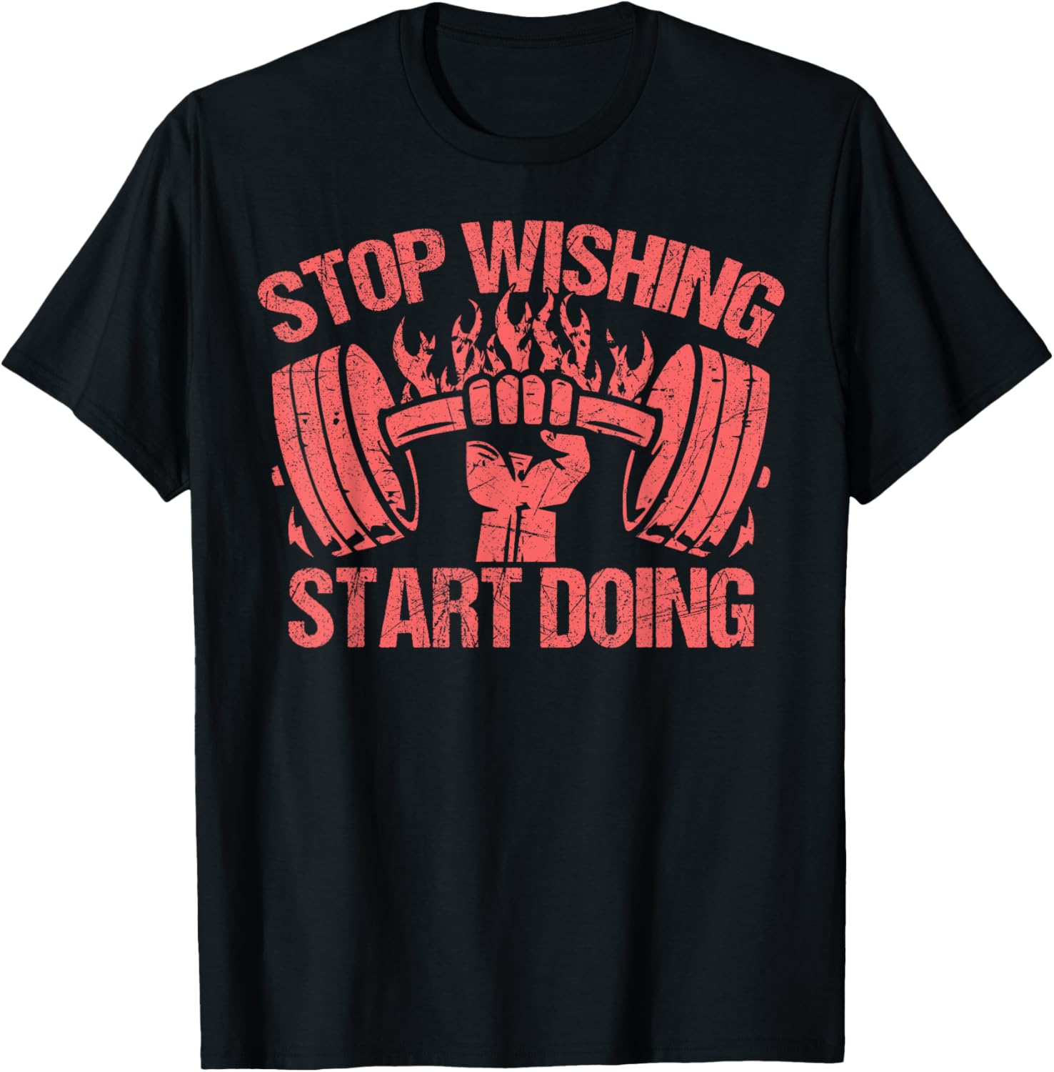 Stop Wishing Start Doing T-Shirt - T-Shirt | Black