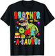 Brother of The One-A-Saurus 1st Birthday Boy Dinosaur Lover T-Shirt - T-Shirt | Black