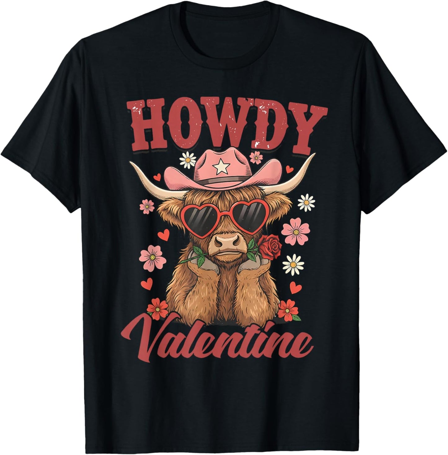Valentines Howdy Western Life Cowboys Cowgirls Rodeo Country T-Shirt - T-Shirt | Black