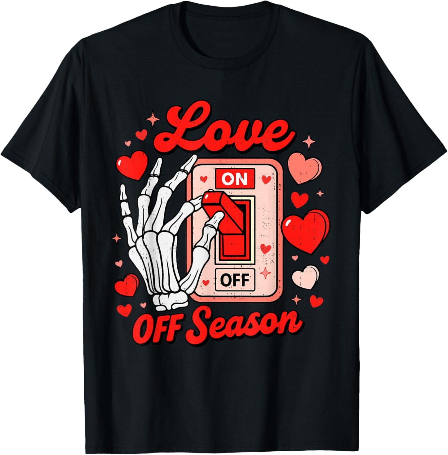 Love Season Skeleton Funny Valentines Day Teen Girls T-Shirt - T-Shirt | Black