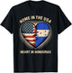 Home in The USA Heart in Honduran American Honduras T-Shirt - T-Shirt | Black