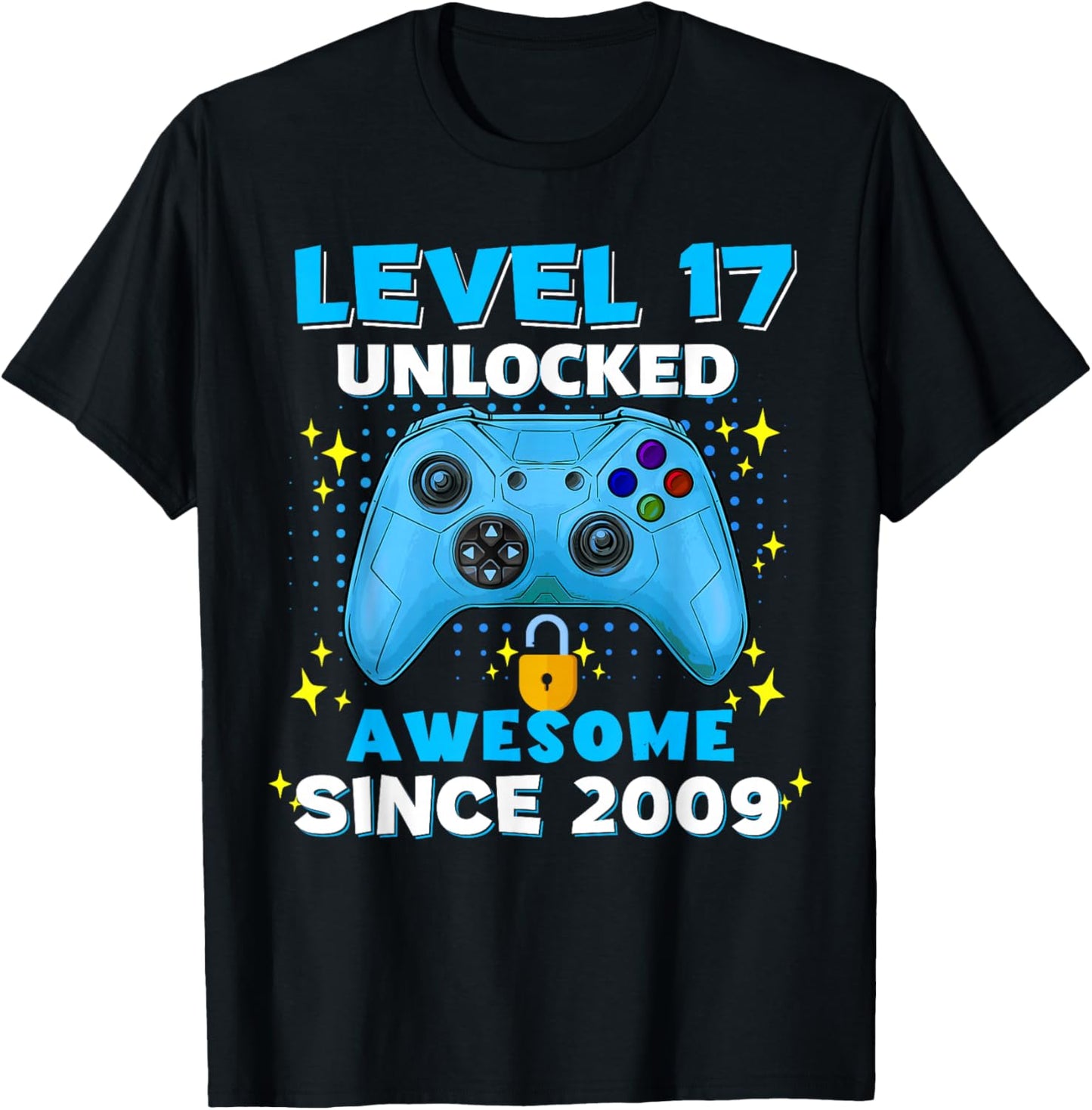 17th Birthday for Boys 17 Years Birthday Kids Gifts T-Shirt - T-Shirt | Black