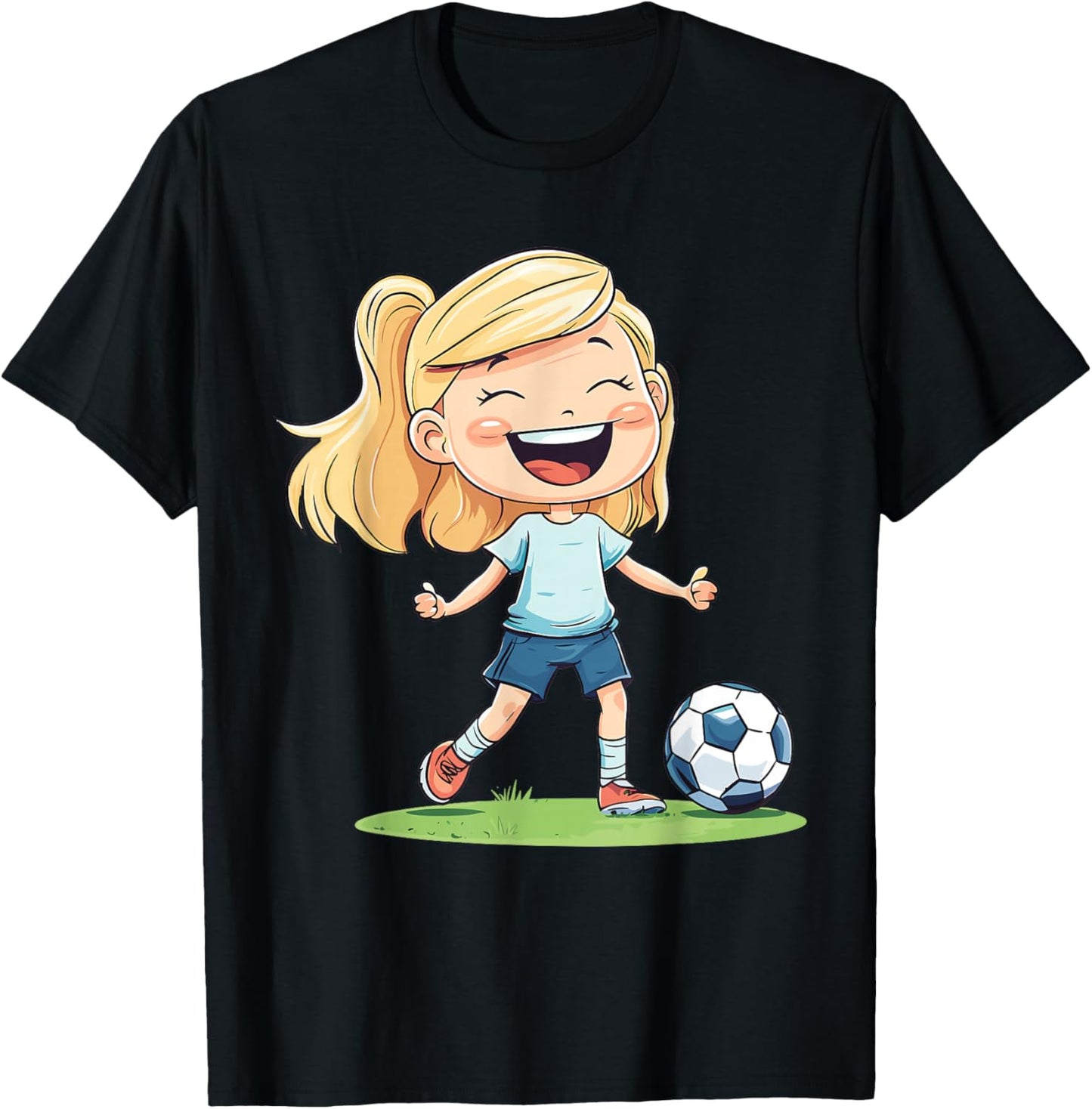 Girl Soccer T-Shirt - T-Shirt | Black