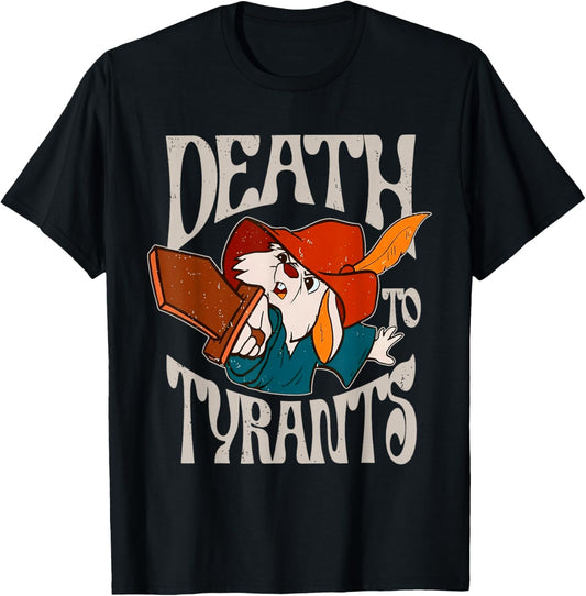 Death to Tyrants Retro Rabbit Meme T-Shirt - T-Shirt | Black