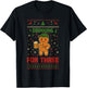 Drinking for Three Pregnancy Announcement Ugly Sweater Xmas T-Shirt - T-Shirt | Black