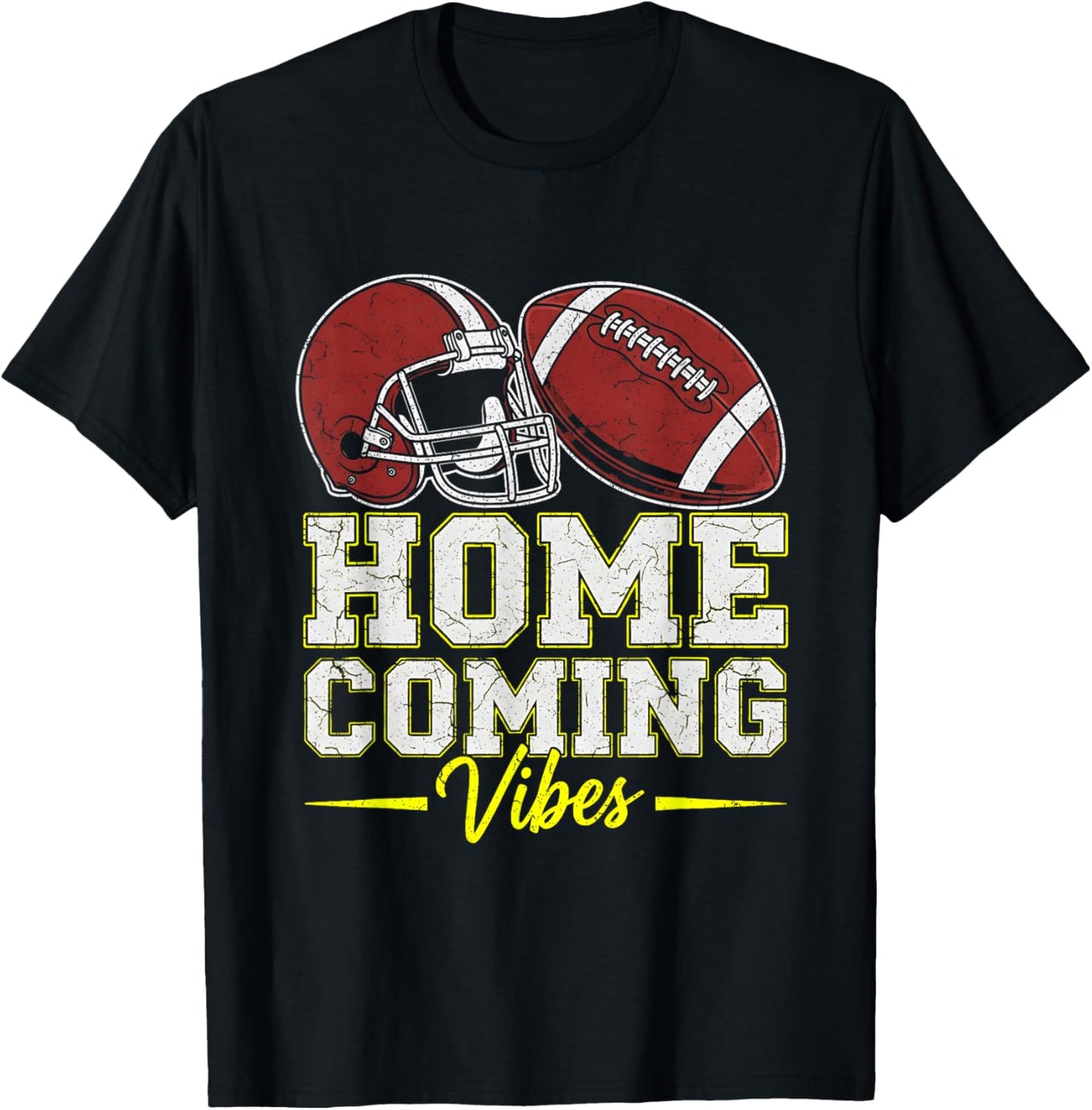 Homecoming Vibes for Teens Football Game Outfits Day School T-Shirt - T-Shirt | Black