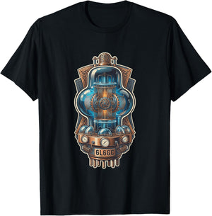 Audiophile Vacuum Tube Amplifier Analog Music Graphic T-Shirt - T-Shirt | Black