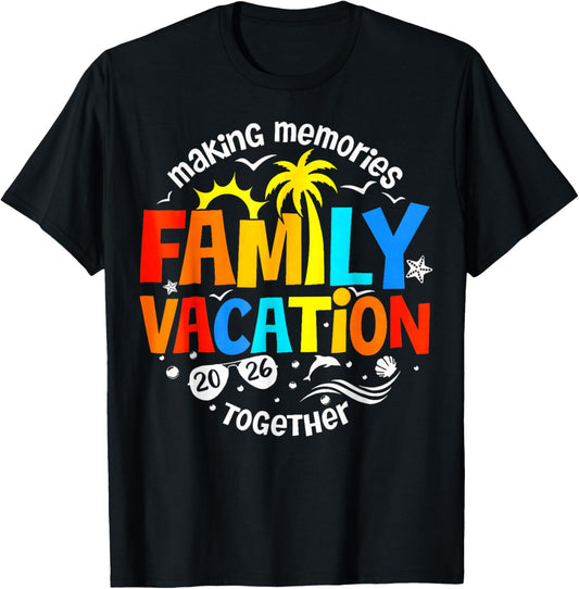 Family Vacation 2026 Beach Matching Family Summer Vacation T-Shirt - T-Shirt | Black