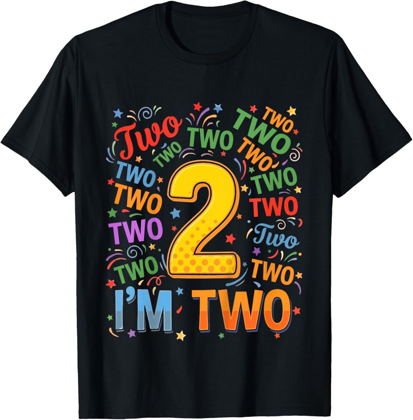 Kids 2nd Birthday Shirt Boy 2yr Two 2 Year Old Girl Toddler Kids T-Shirt - T-Shirt | Black
