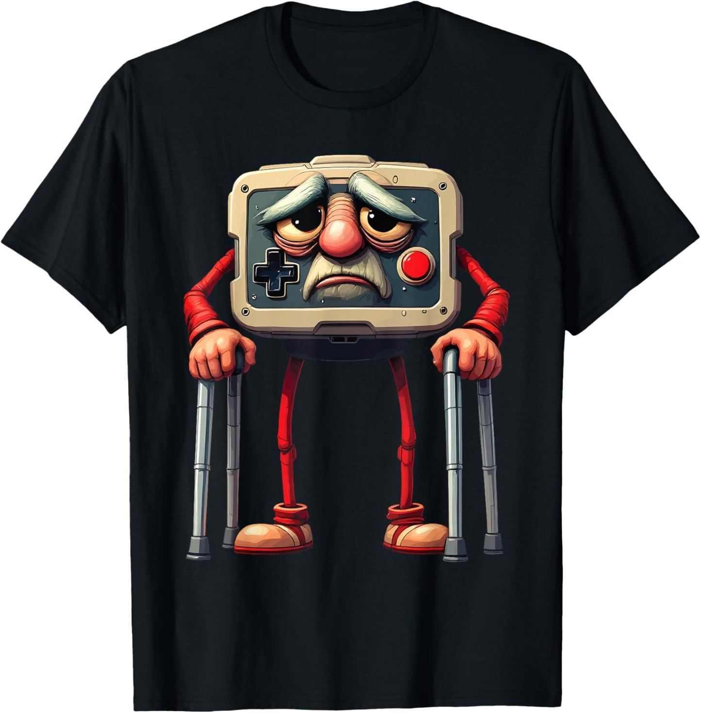 Funny Old Gamer Gaming Retro 80s 90s Video Game Old Gamer T-Shirt - T-Shirt | Black