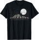Mountain Forest, Moon and Stars Night Sky T-Shirt - T-Shirt | Black