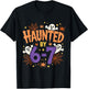 Haunted by 6-7 Halloween Funny Ghosts and Spiders Boy Girl T-Shirt - T-Shirt | Black