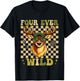 4th Birthday Four Ever Wild Deer Hunting 4 Year Old T-Shirt - T-Shirt | Black