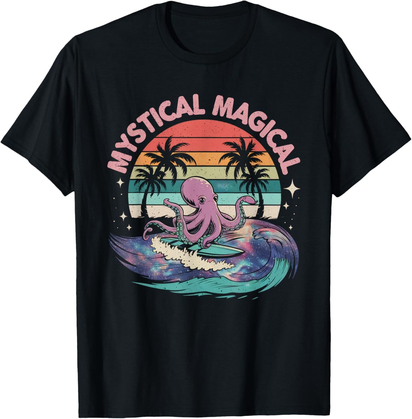 Mystical Magical Retro Aesthetic Space Gift Men Women T-Shirt - T-Shirt | Black