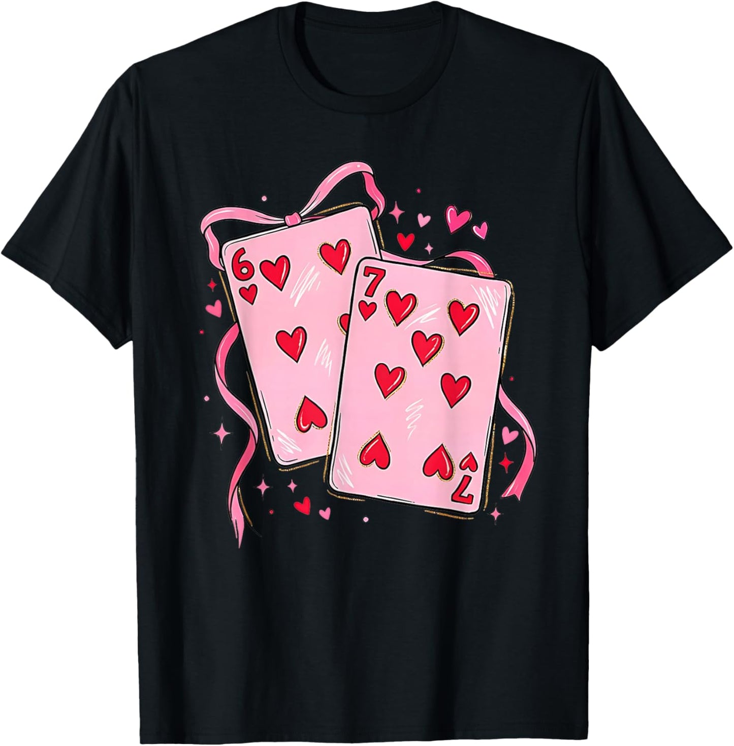 67 Six Seven Cards Valentine's Day 6 7 Meme Boys Girls Kids T-Shirt - T-Shirt | Black