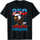 250 Years of Freedom Drip Kawaii Bald Eagle 250th Birthday T-Shirt - T-Shirt | Black