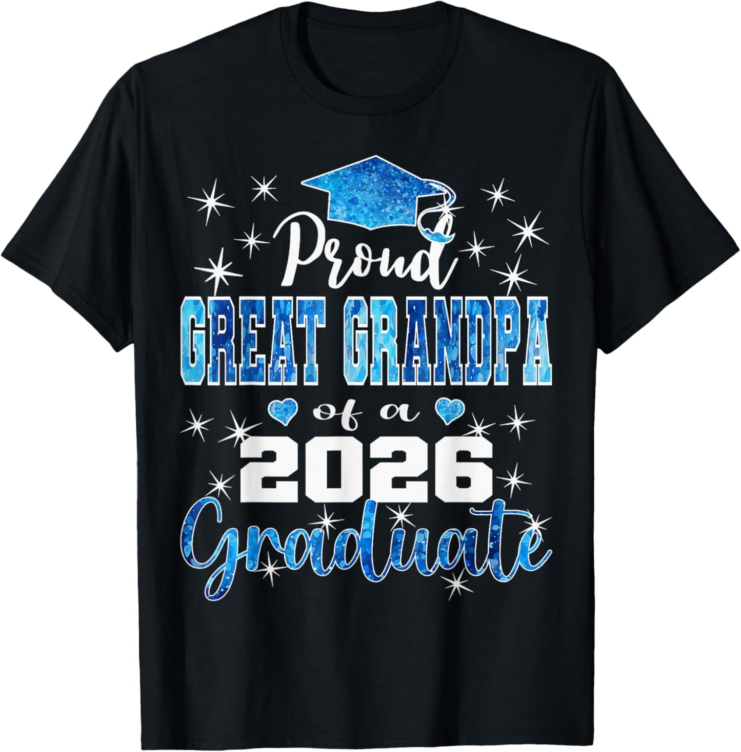 Super Proud Great Grandpa of 2026 Graduate Graduation Family T-Shirt - T-Shirt | Black