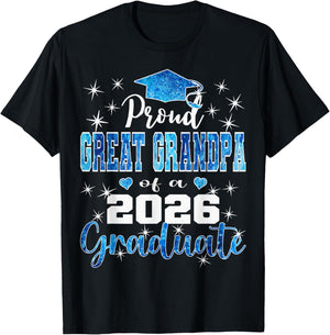Super Proud Great Grandpa of 2026 Graduate Graduation Family T-Shirt - T-Shirt | Black