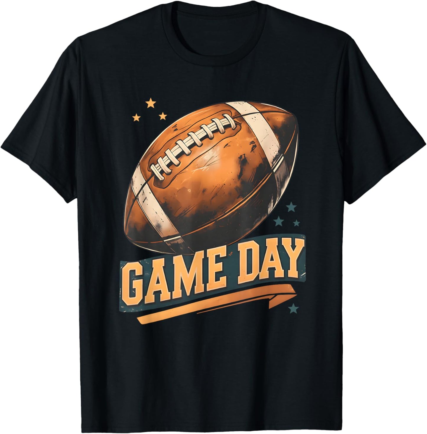 Game Day American Football Player Team Coach Men Women Boys T-Shirt - T-Shirt | Black
