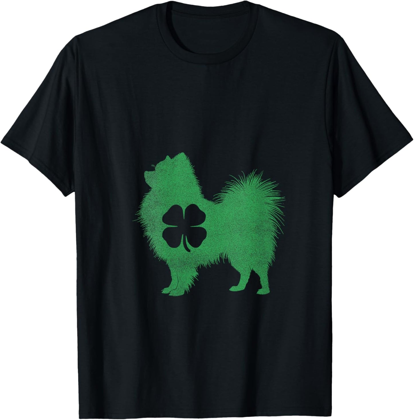 Women's Pomeranian Dog - Shamrock St. Patrick's Day Saint Paddy's V-Neck T-Shirt - T-Shirt | Black