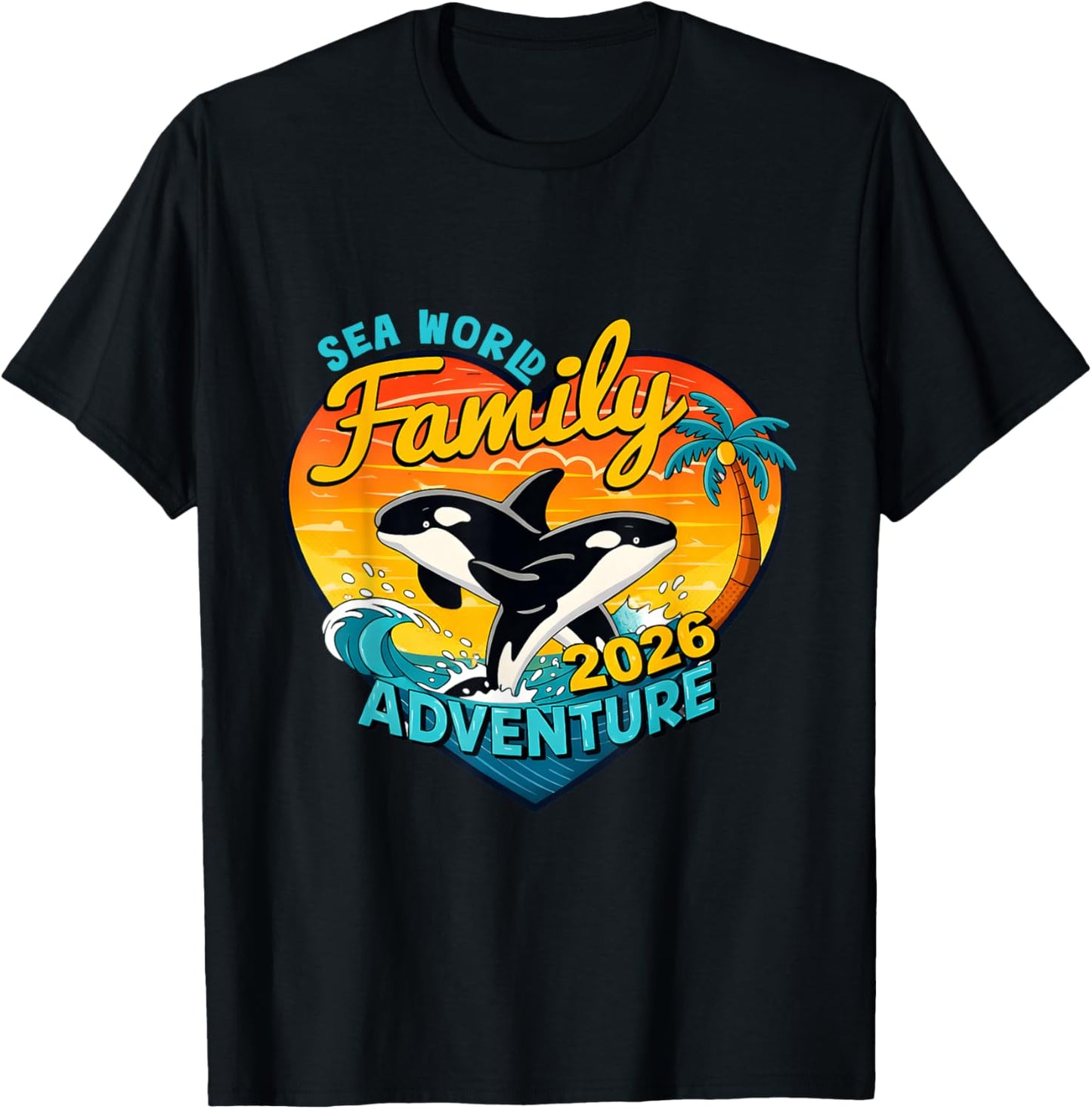 Sunset Ocean T-Shirt - T-Shirt | Black