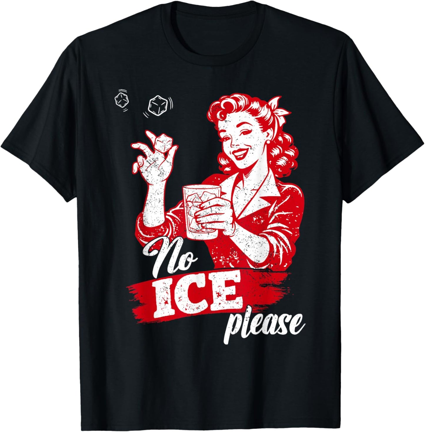 Funny No Ice Please Meme T-Shirt - T-Shirt | Black
