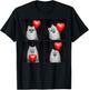 Funny Pomeranian Photobooth Dog Lover Design Valentines T-Shirt - T-Shirt | Black