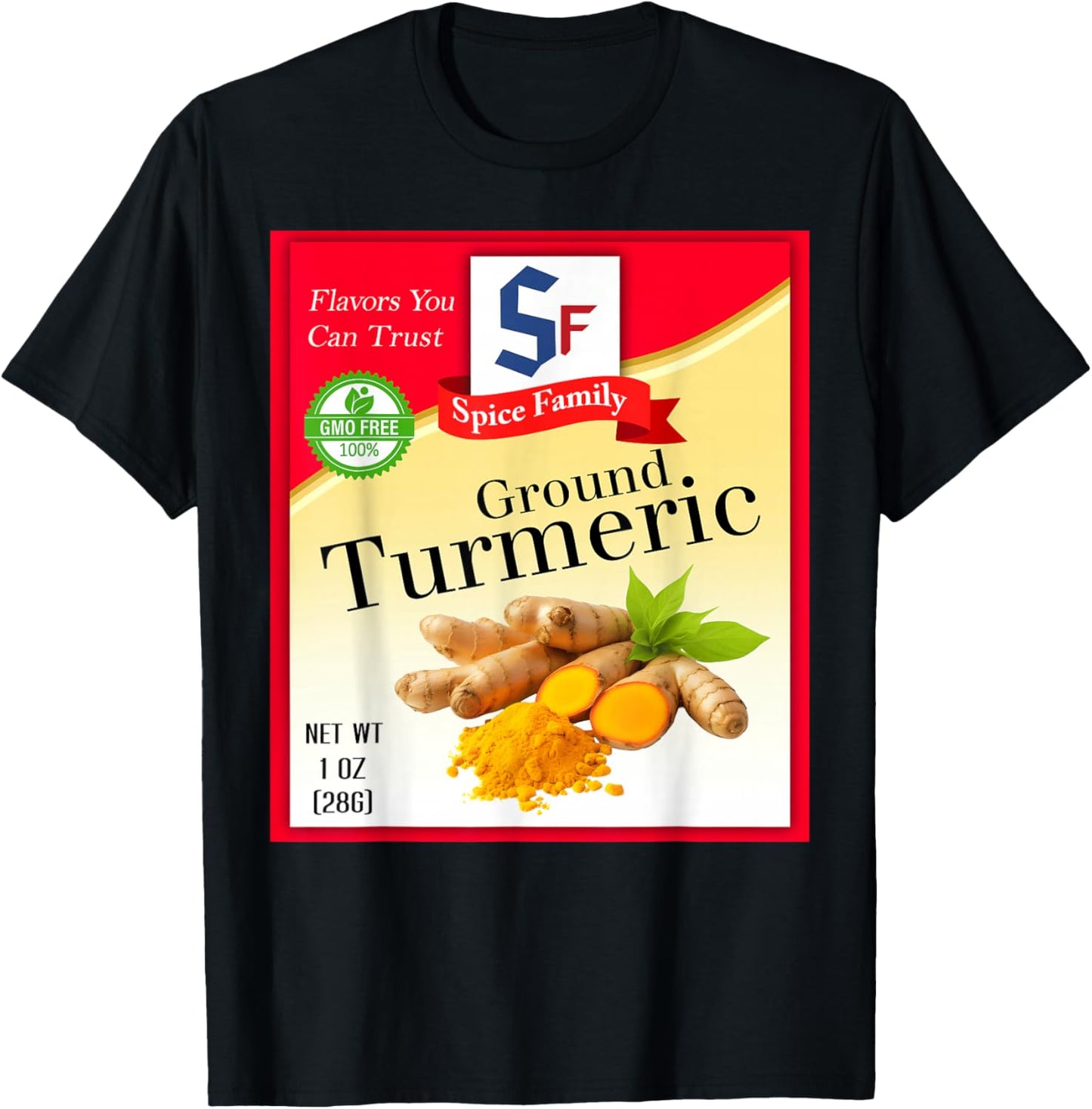 Ground Turmeric Spice Group Costume Family Matching Outfit T-Shirt - T-Shirt | Black