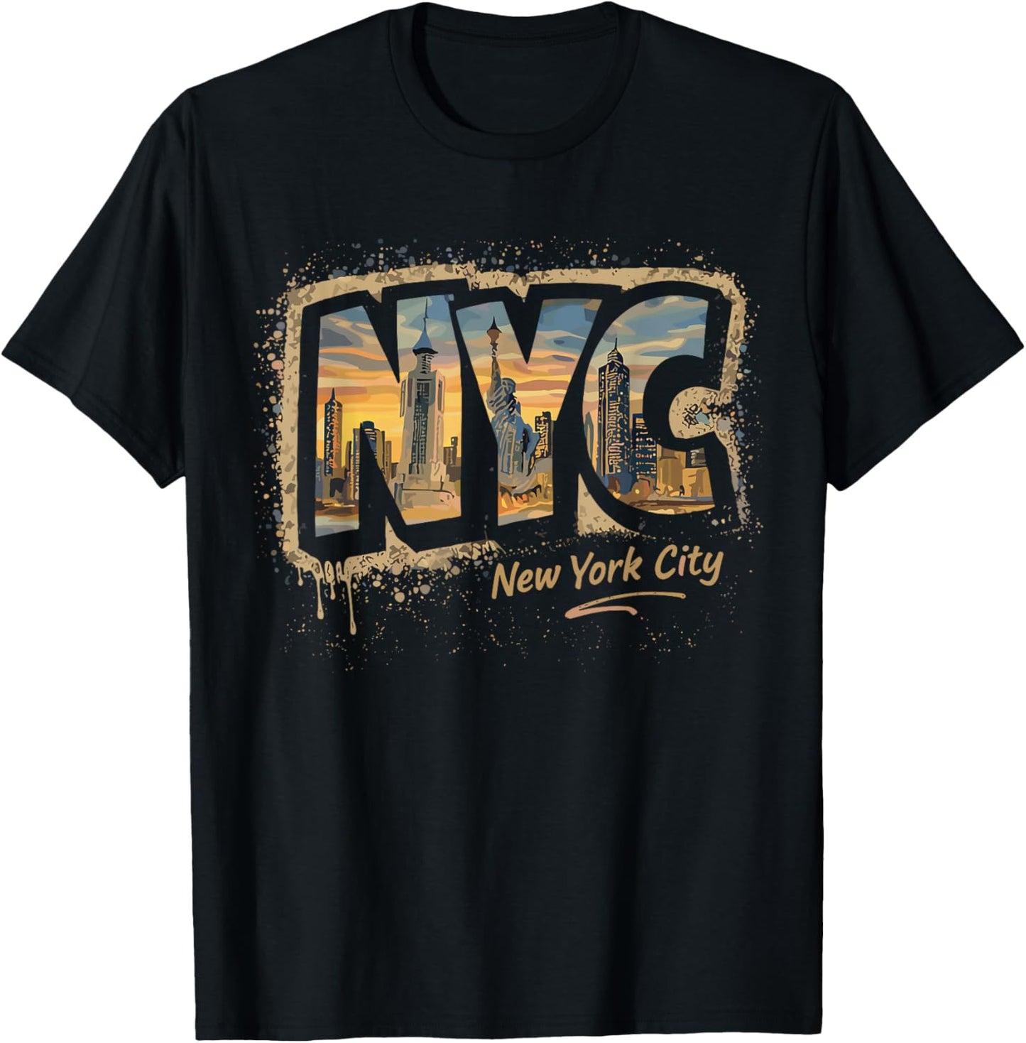 NYC New York City Street Art Travel Design T-Shirt - T-Shirt | Black