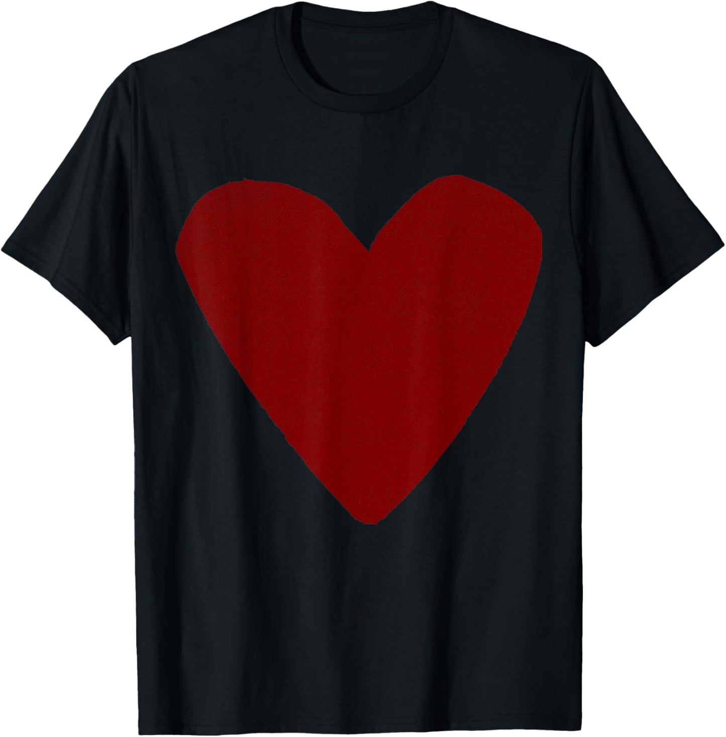 Boho Tops Valentines Day Cute Girls Maroon Heart T-Shirt - T-Shirt | Black