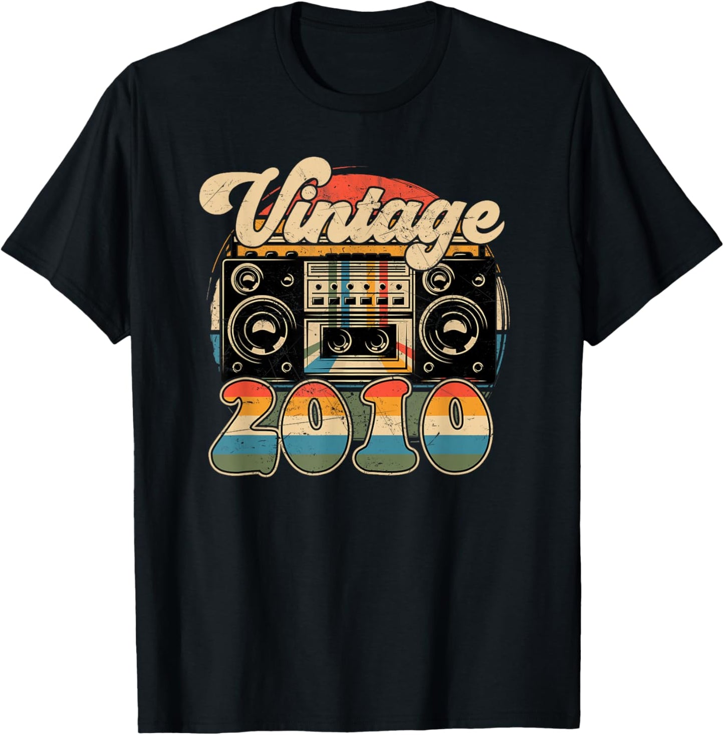 16th Birthday Retro Vintage 2010 Men Women T-Shirt - T-Shirt | Black