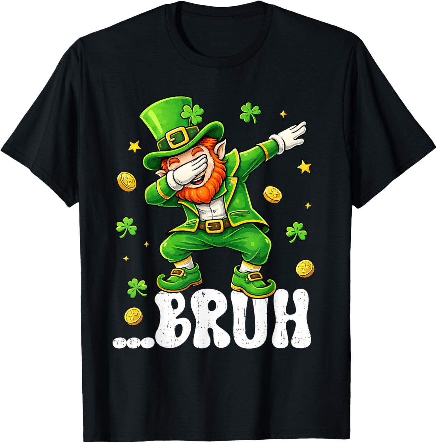 Dabbing Leprechaun St Patrick's Day Boys Girls Dab Dance T-Shirt - T-Shirt | Black